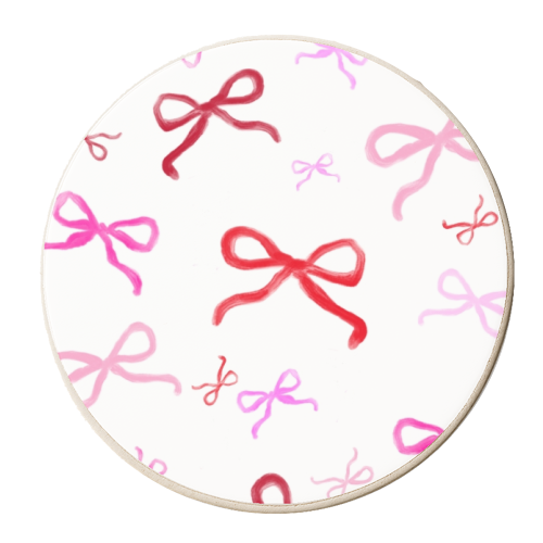 Bows - personalised beer coaster by Yaz Raja