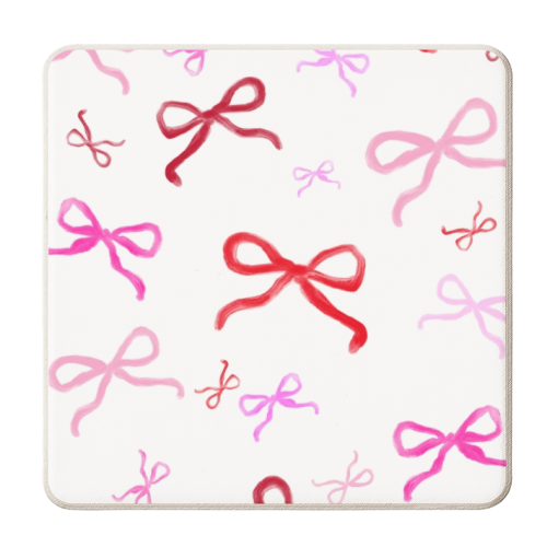 Bows - personalised beer coaster by Yaz Raja