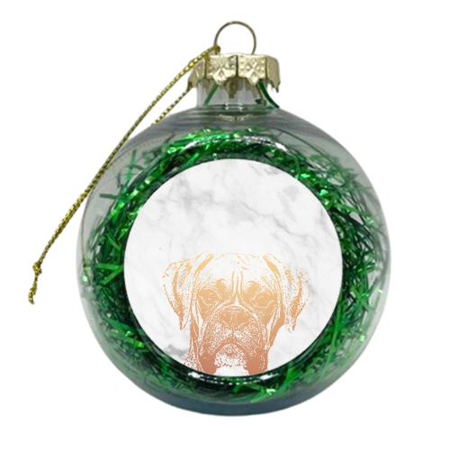 BOXER DOG - xmas bauble by Wallace Elizabeth