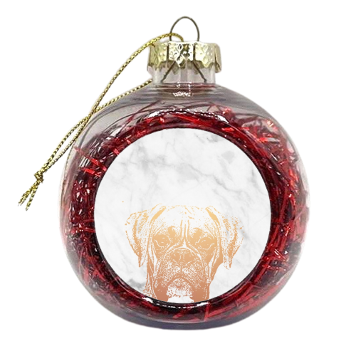 BOXER DOG - xmas bauble by Wallace Elizabeth