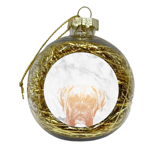 BOXER DOG - xmas bauble by Wallace Elizabeth