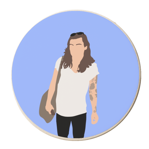 Boy band styles airport 2016 - personalised beer coaster by The Girl Next Draw