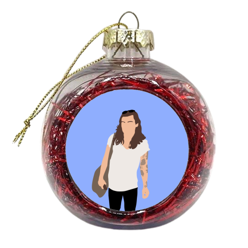 Boy band styles airport 2016 - xmas bauble by The Girl Next Draw