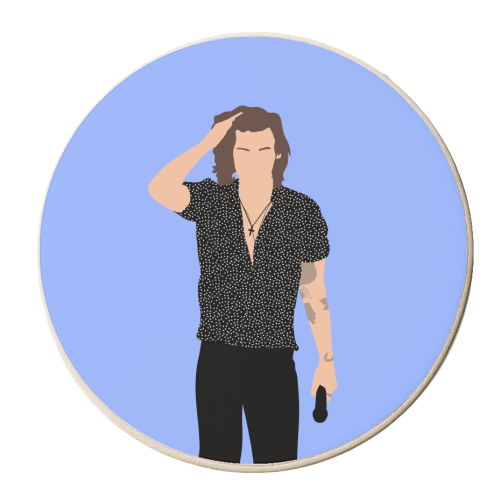 Boy band styles black 2014 - personalised beer coaster by The Girl Next Draw
