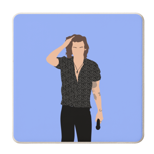 Boy band styles black 2014 - personalised beer coaster by The Girl Next Draw