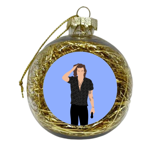 Boy band styles black 2014 - xmas bauble by The Girl Next Draw