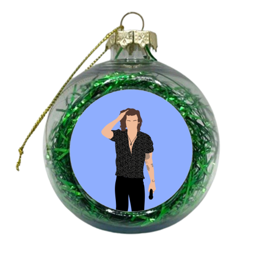 Boy band styles black 2014 - xmas bauble by The Girl Next Draw