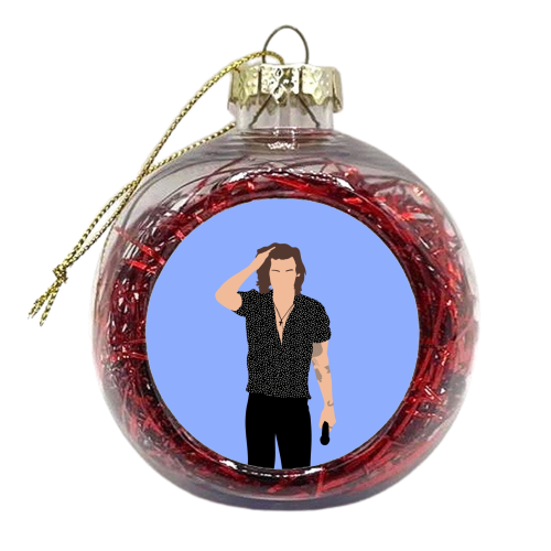 Boy band styles black 2014 - xmas bauble by The Girl Next Draw