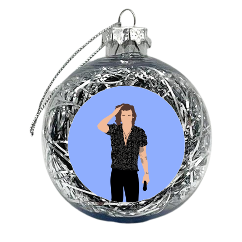 Boy band styles black 2014 - xmas bauble by The Girl Next Draw