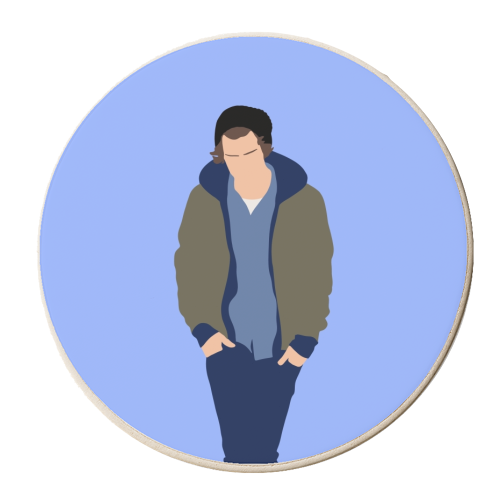 Boy band styles casual 2012 - personalised beer coaster by The Girl Next Draw