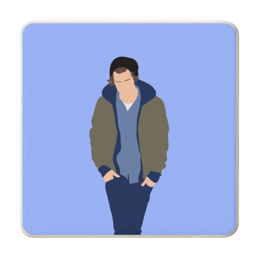 Boy band styles casual 2012 - personalised beer coaster by The Girl Next Draw