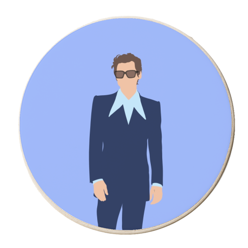 Boy band styles collar 2022 - personalised beer coaster by The Girl Next Draw