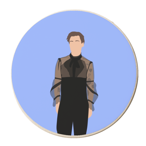 Boy band styles frill 2019 - personalised beer coaster by The Girl Next Draw