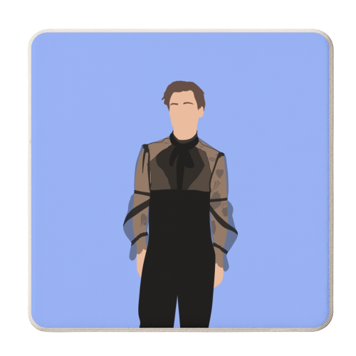 Boy band styles frill 2019 - personalised beer coaster by The Girl Next Draw