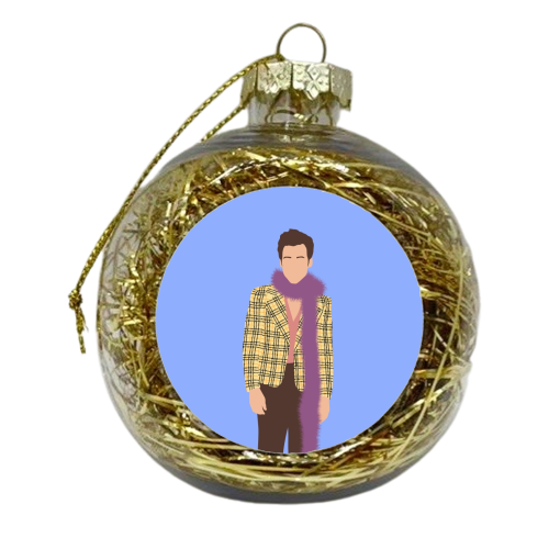 Boy band styles funky boa 2021 - xmas bauble by The Girl Next Draw
