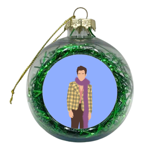 Boy band styles funky boa 2021 - xmas bauble by The Girl Next Draw