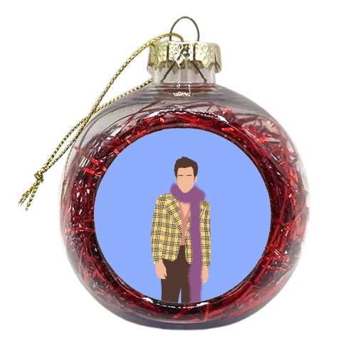 Boy band styles funky boa 2021 - xmas bauble by The Girl Next Draw