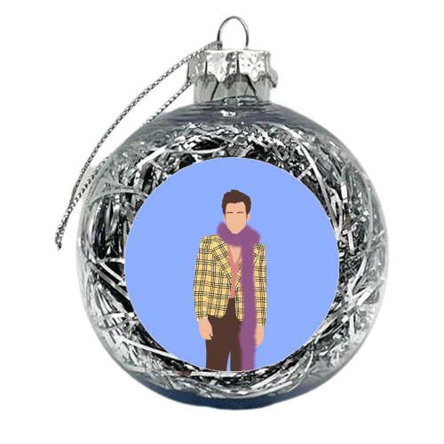 Boy band styles funky boa 2021 - xmas bauble by The Girl Next Draw