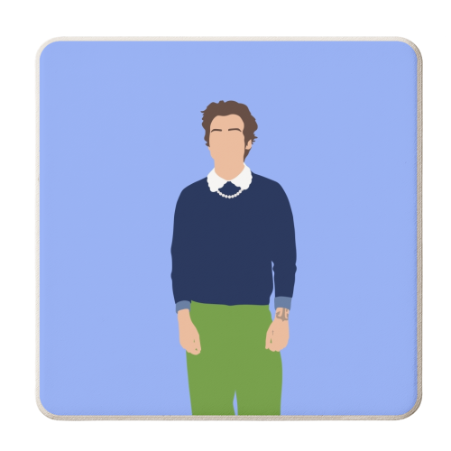 Boy band styles preppy 2020 - personalised beer coaster by The Girl Next Draw