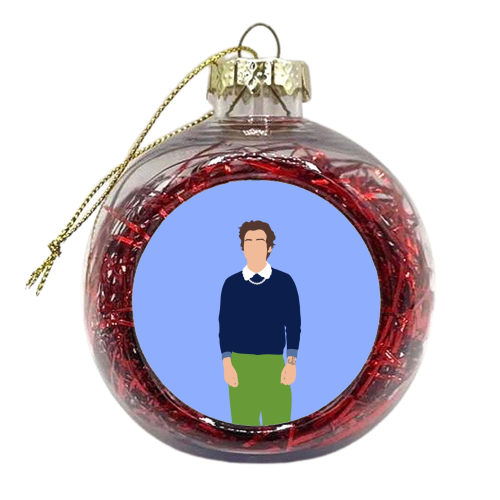 Boy band styles preppy 2020 - xmas bauble by The Girl Next Draw