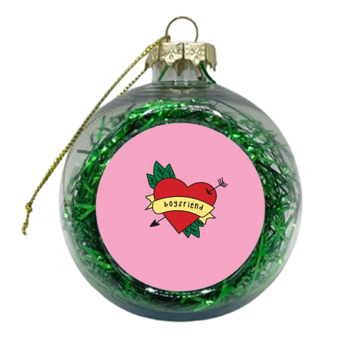Boyfriend Love - xmas bauble by Laura Lonsdale