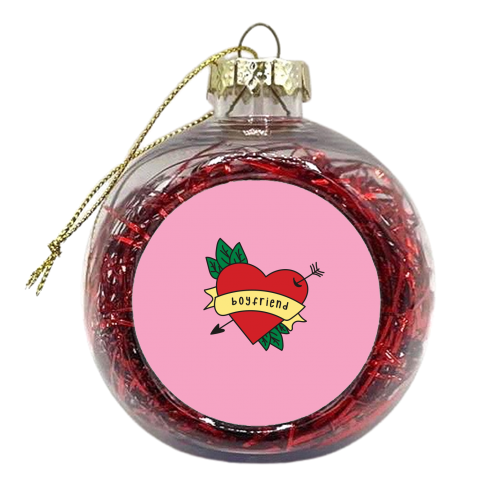 Boyfriend Love - xmas bauble by Laura Lonsdale