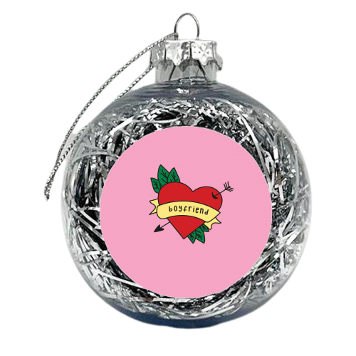 Boyfriend Love - xmas bauble by Laura Lonsdale