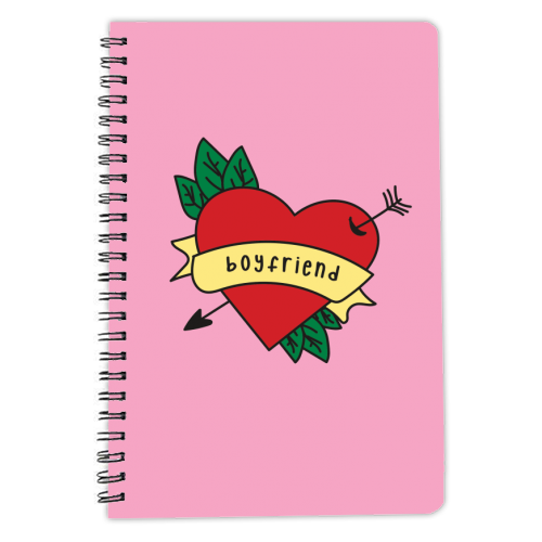 Boyfriend Love - personalised A4, A5, A6 notebook by Laura Lonsdale