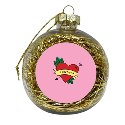 Boyfriend Love - xmas bauble by Laura Lonsdale