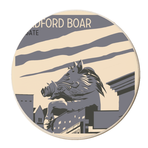 Bradford Boar, Ivegate - personalised beer coaster by Richard O'Neill