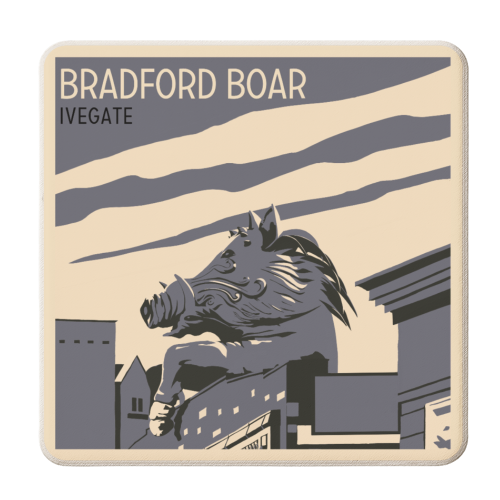 Bradford Boar, Ivegate - personalised beer coaster by Richard O'Neill