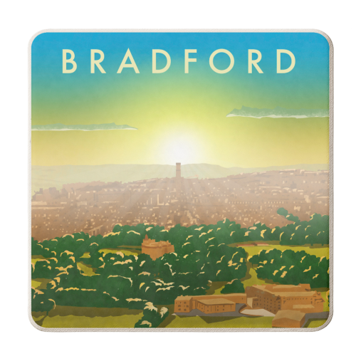 Bradford - personalised beer coaster by Richard O'Neill
