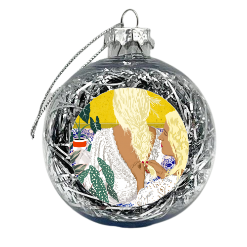 Braid Besties - xmas bauble by Uma Prabhakar Gokhale