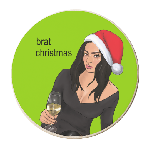 brat christmas - personalised beer coaster by The Queer Store