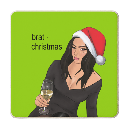 brat christmas - personalised beer coaster by The Queer Store