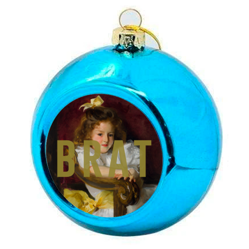BRAT - colourful christmas bauble by The 13 Prints