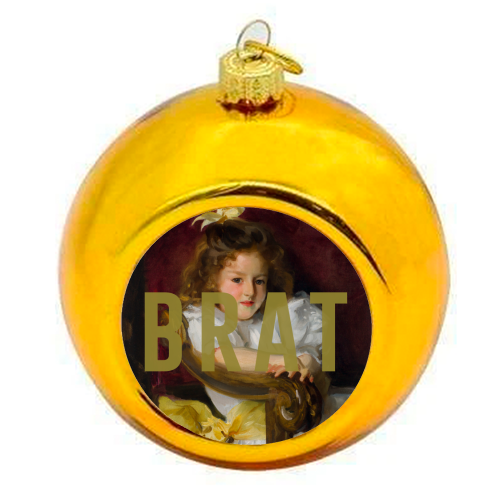BRAT - colourful christmas bauble by The 13 Prints
