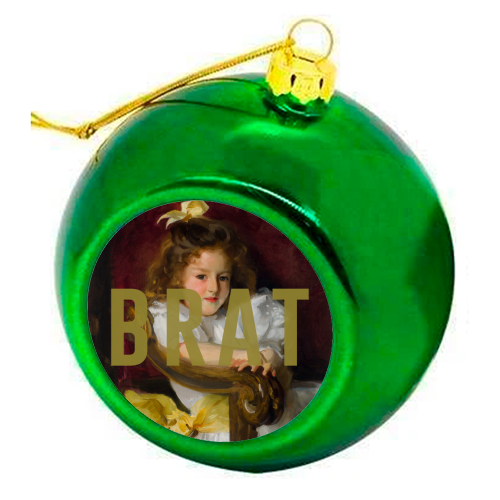 BRAT - colourful christmas bauble by The 13 Prints
