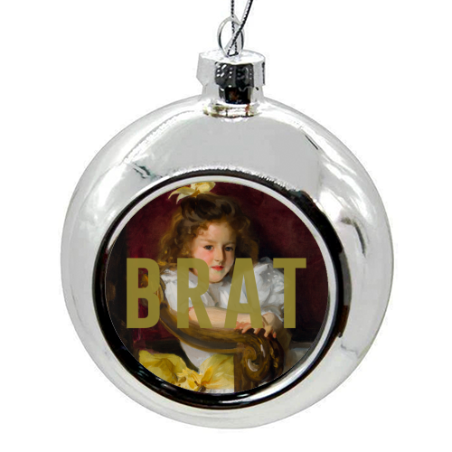BRAT - colourful christmas bauble by The 13 Prints