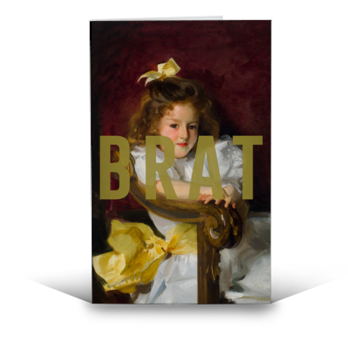 BRAT - funny greeting card by The 13 Prints