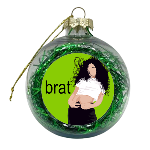 Brat xcx - xmas bauble by Claire Atwood