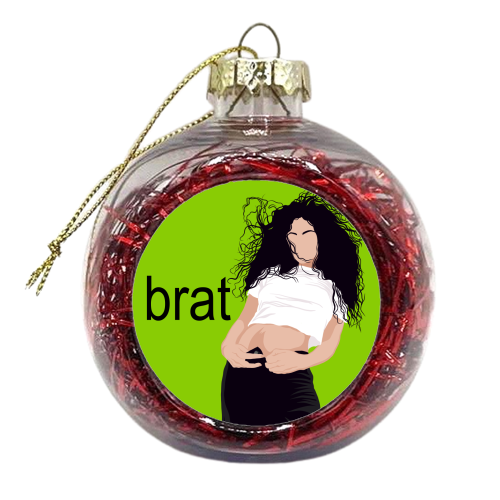 Brat xcx - xmas bauble by Claire Atwood
