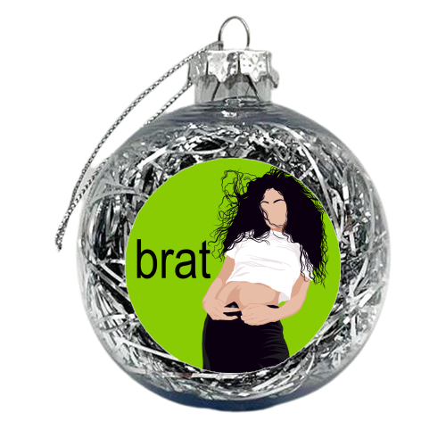 Brat xcx - xmas bauble by Claire Atwood