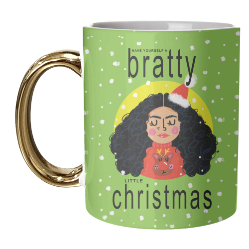 BRATTY CHRISTMAS - unique mug by Nichola Cowdery