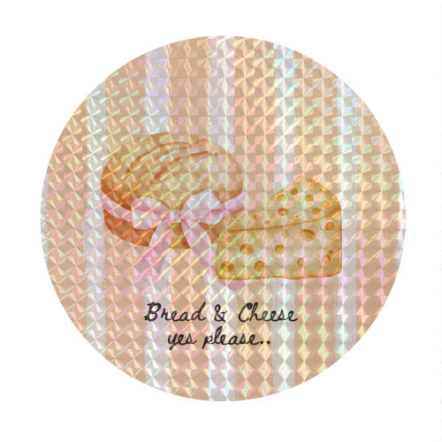 Bread and Cheese - Circle Sticker by Ms Doodle