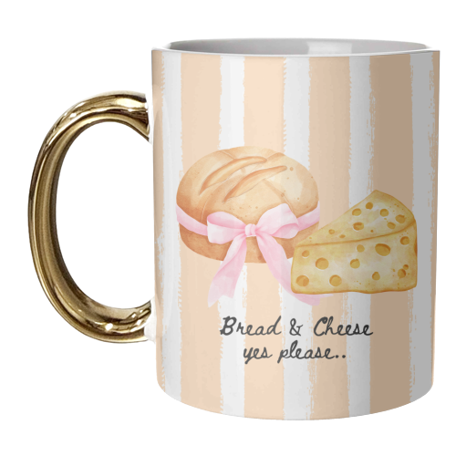 Bread and Cheese - unique mug by Ms Doodle