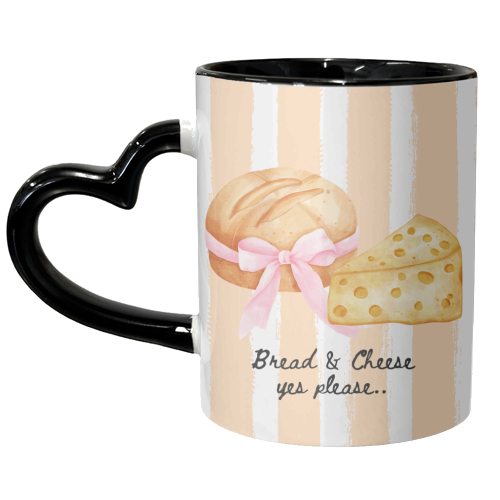 Bread and Cheese - unique mug by Ms Doodle