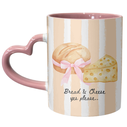 Bread and Cheese - unique mug by Ms Doodle