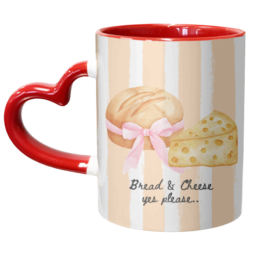 Bread and Cheese - unique mug by Ms Doodle