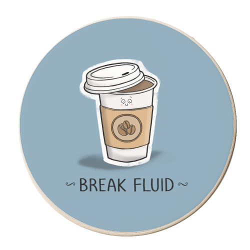 Break Fluid - personalised beer coaster by Carl Batterbee